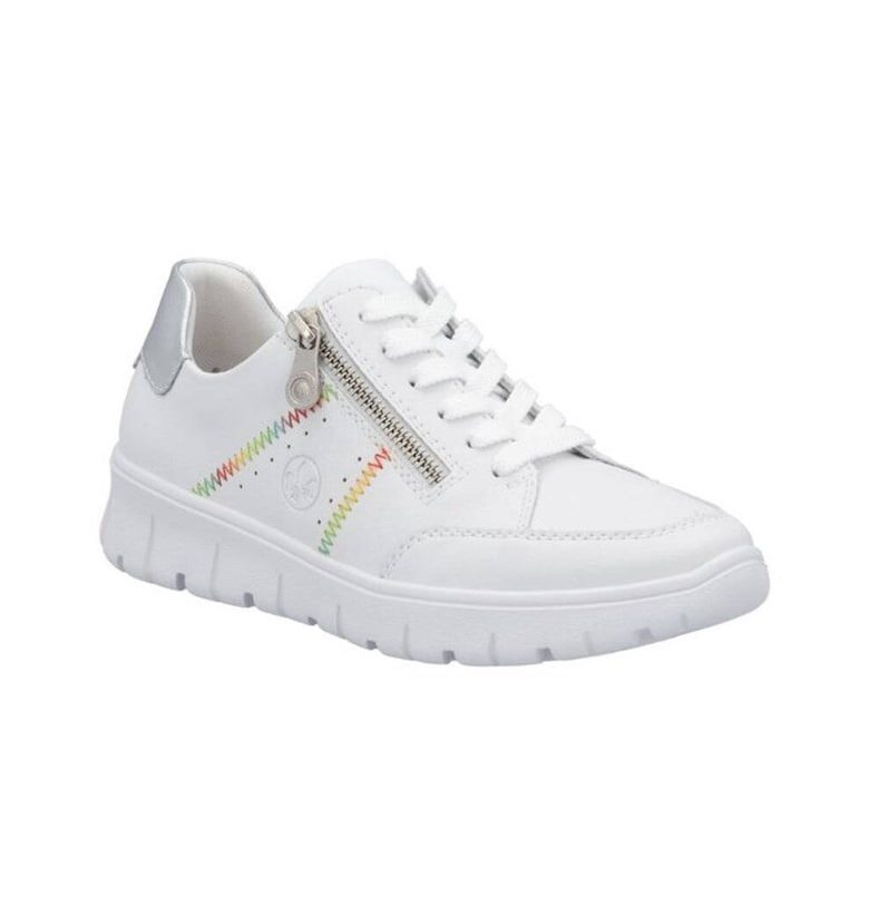 Дамски обувки N131380 -  Естествена кожа - Бели Rieker