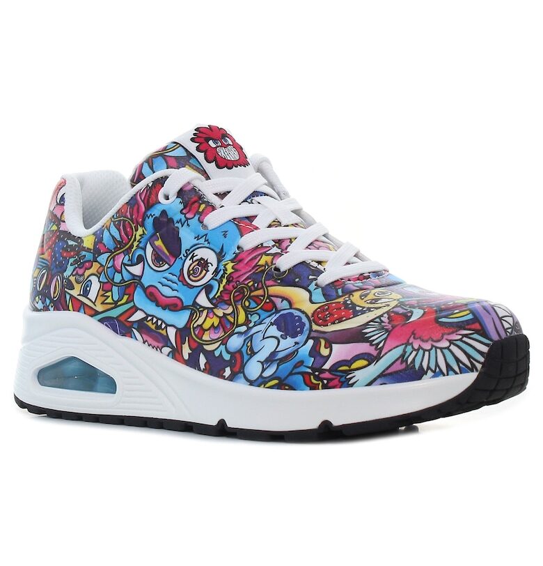 Дамски обувки  Uno - Color Doodle pattern Размер: - Червен Skechers