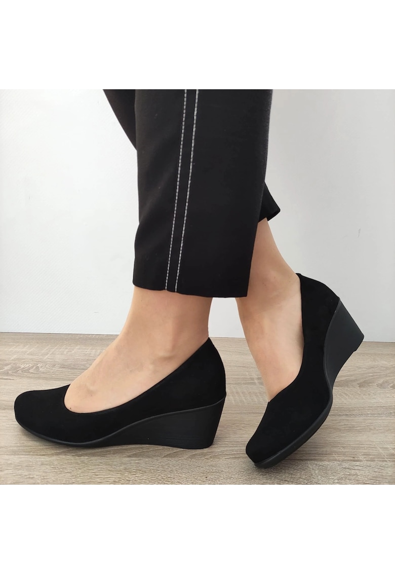 Дамски обувки Черен велур Conhpol Relax