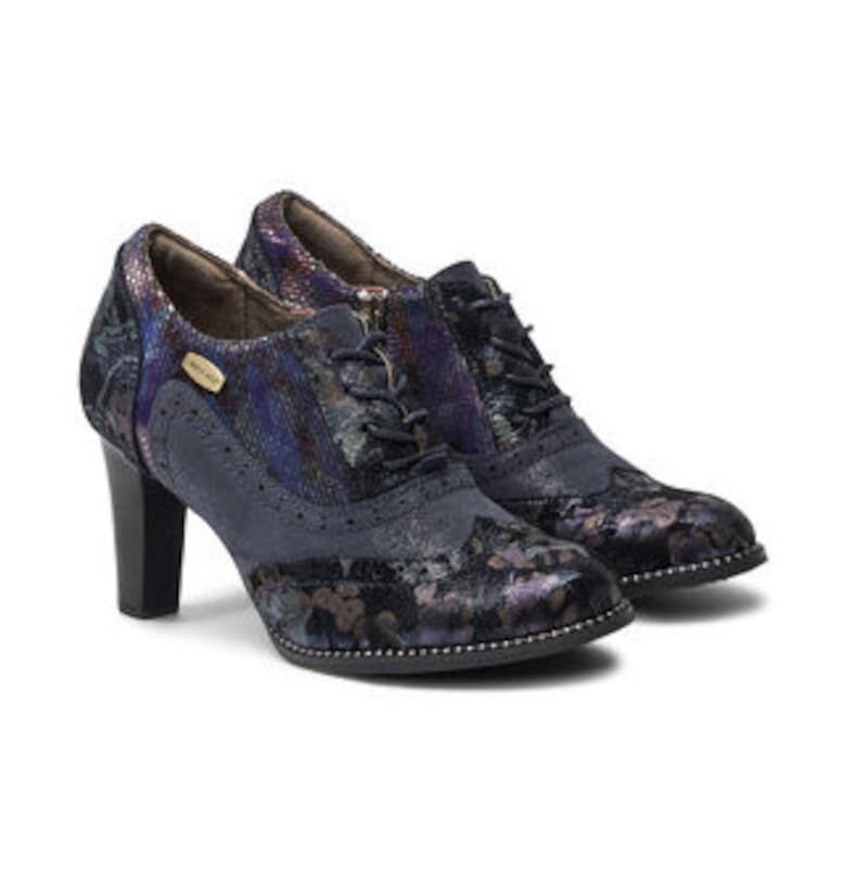 Дамски обувки -  естествена кожа - син Laura Vita