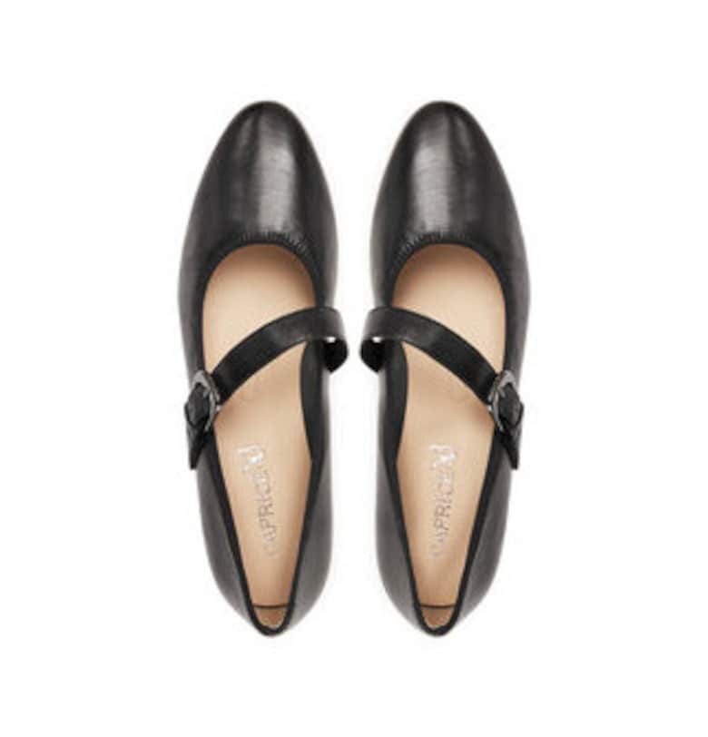 Дамски обувки -  черен естествена кожа Caprice