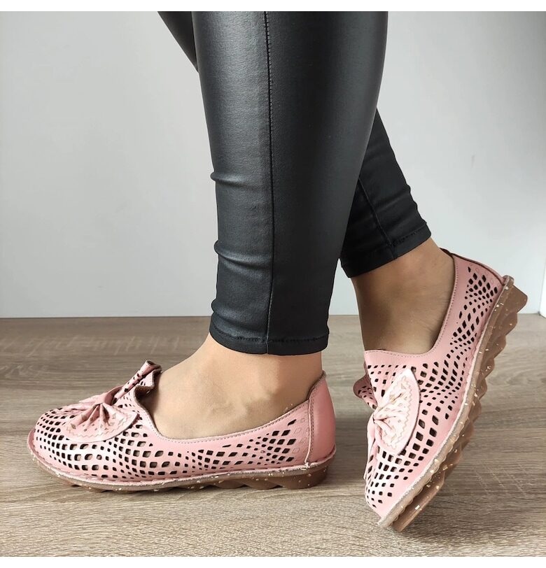 Дамски перфорирани ежедневни обувки  101122-1 Pink - Розови - Розово DOGATI