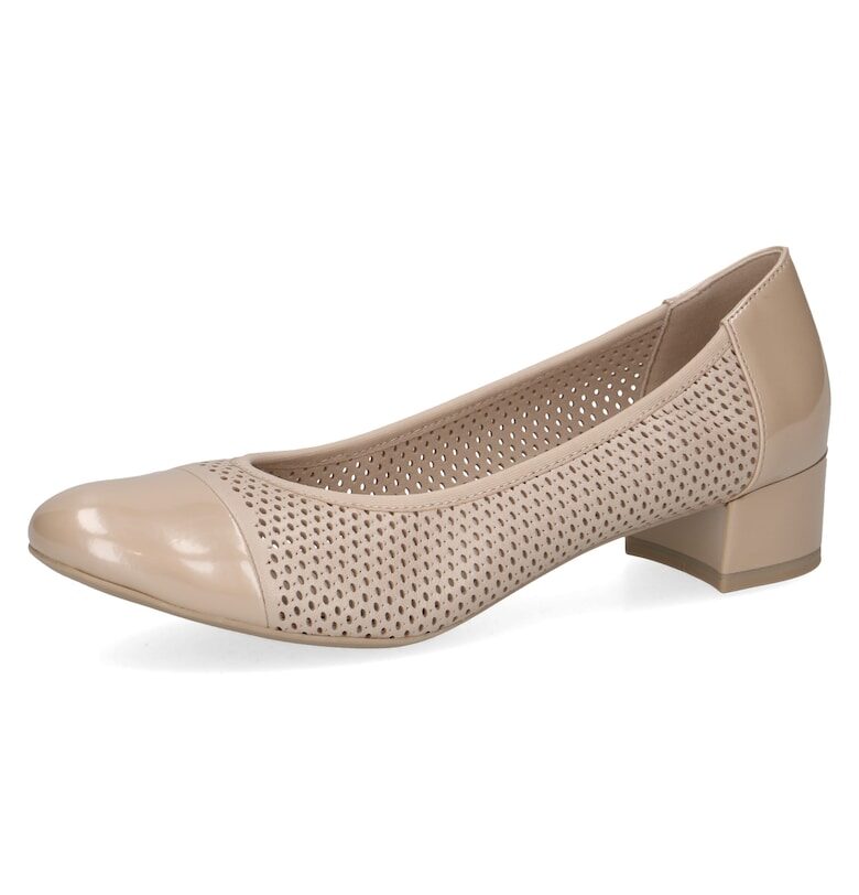 Дамски перфорирани обувки 9 22504 44 - Бежов Caprice