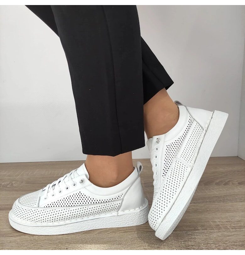 Дамски перфорирани обувки  Бял FRANCO GERARDO