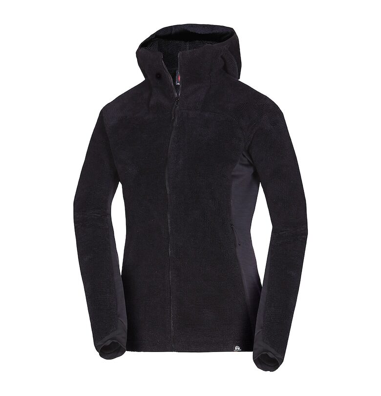 Дамски полар Carlene с качулка и технология против образуване на топчета - Черен NORTHFINDER