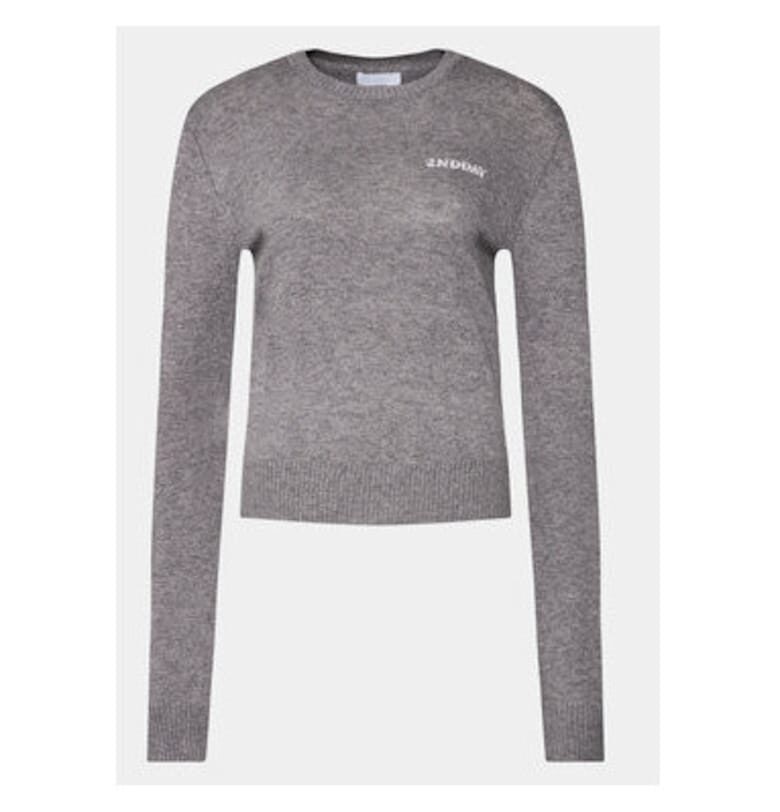 Дамски пуловер - 2-ри ден - 304005183 - Вискоза/Найлон - Сив - Сив 2ndday