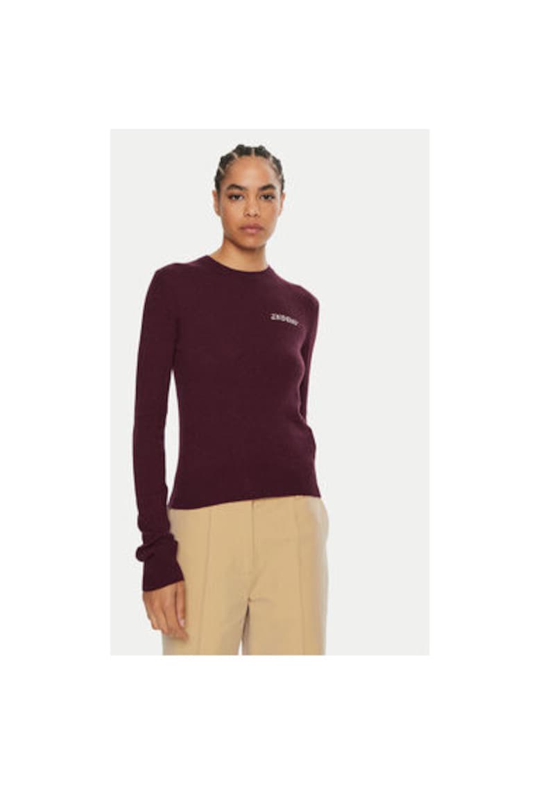 Дамски пуловер - 2-ри ден - 304475023 - Вискоза/Найлон - Червен - Червен 2ndday