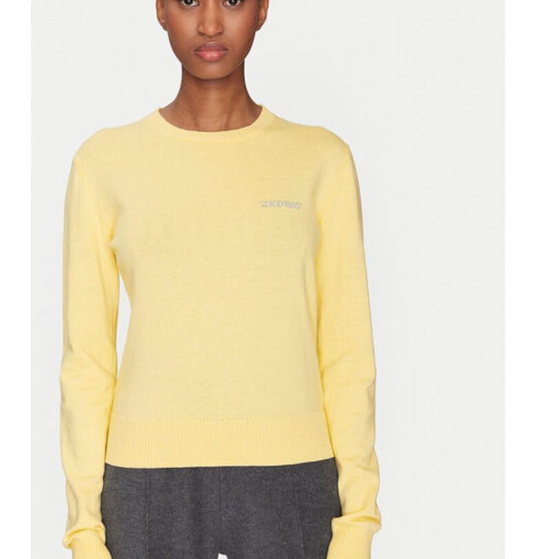 Дамски пуловер - 2-ри ден - 305138972 - Памук/Вълна - Жълт - Жълт 2ndday