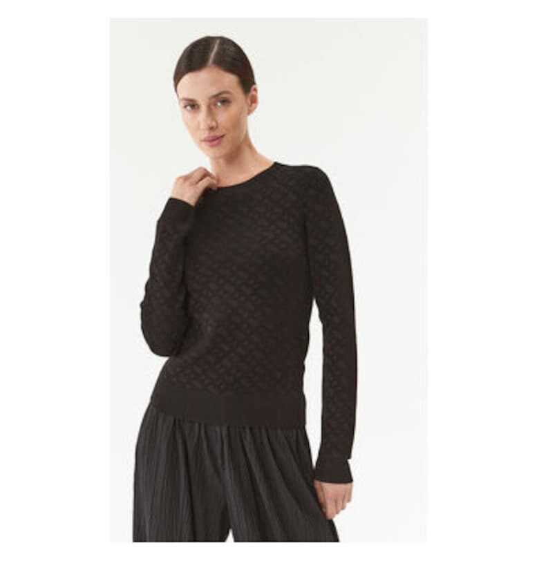 Дамски пуловер -  303311704 - Вискоза/Полиамид - Черен - Черен BOSS