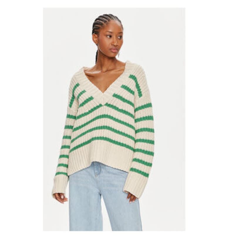 Дамски пуловер -  304000485 - Памук/Акрил - Бежов - Бежов Munthe