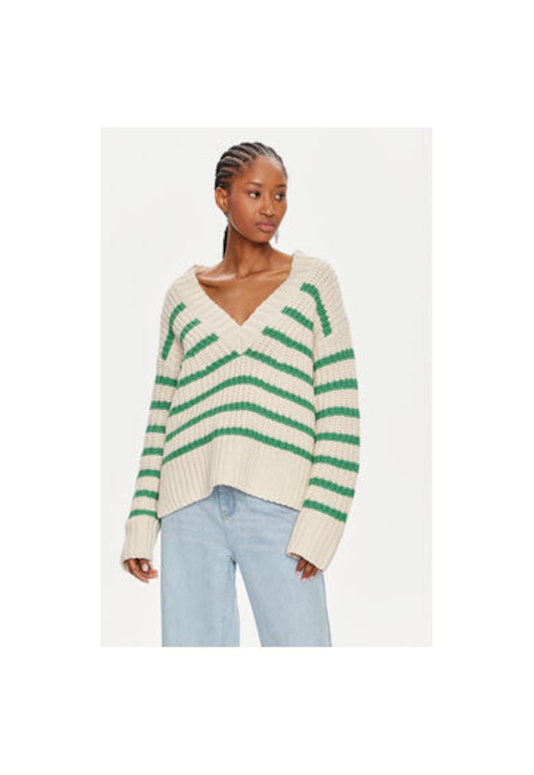 Дамски пуловер - 304000485 - Памук/Акрил - Бежов - Бежов Munthe