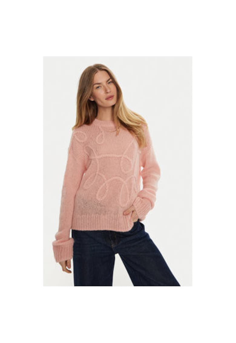 Дамски пуловер - 304135460 - Полиамид/Вълна/Алпака - Розов - Розово Munthe