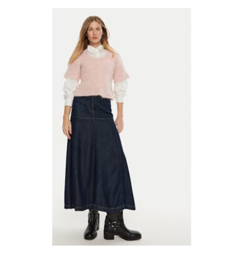 Дамски пуловер -  304135484 - Вълна алпака/Акрил - 38 EU - Розов Munthe