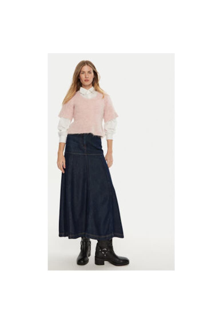 Дамски пуловер - 304135484 - Вълна алпака/Акрил - 38 EU - Розов Munthe