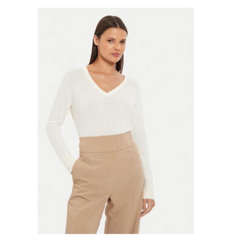 Дамски пуловер -  304177811 - Памук/Модал - Бежов - Бежов Gant