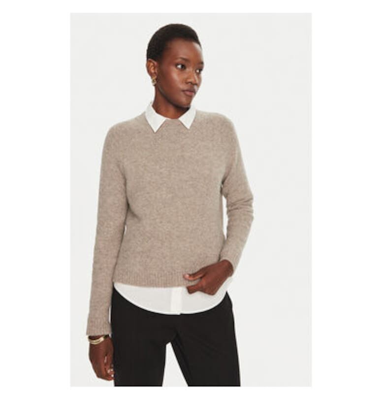 Дамски пуловер -  304333828 - Вълна алпака/Полиамид/Модал - 45644 - Сив BOSS