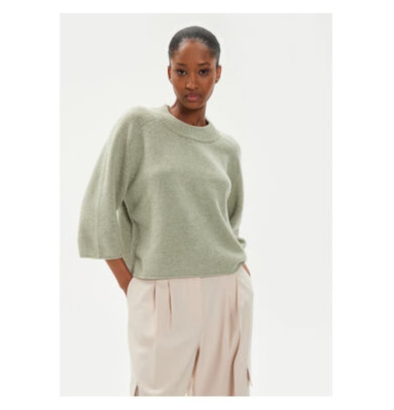 Дамски пуловер -  304354724 - Вълна - Зелен - Зелен Day Birger