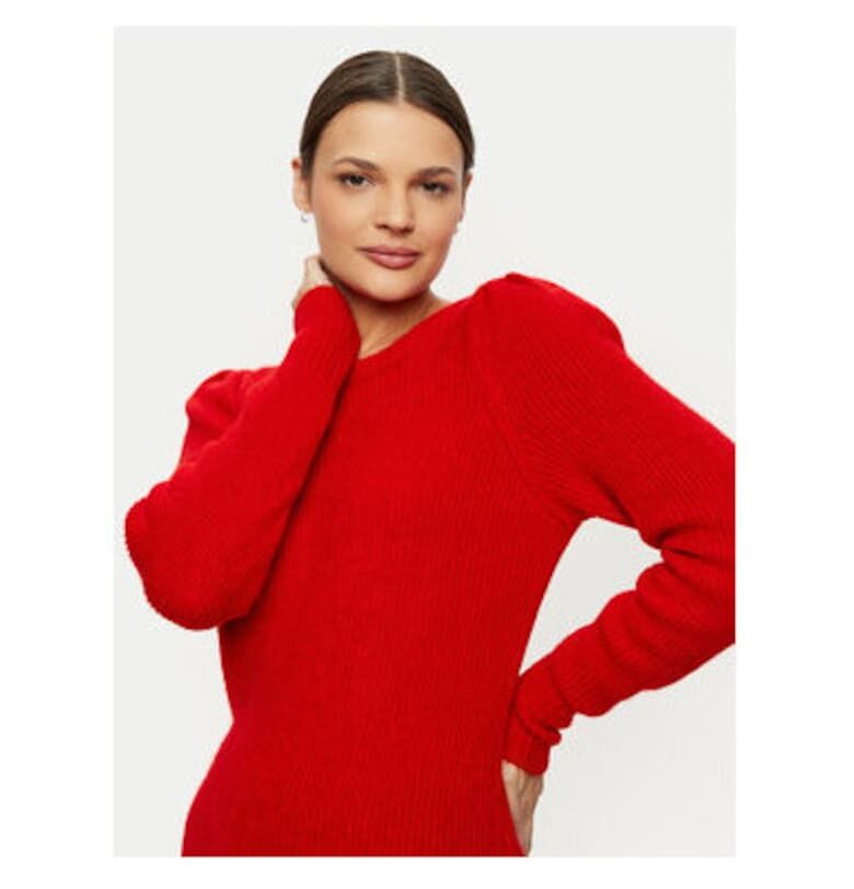 Дамски пуловер -  304486142 - Акрил/Полиамид/Вълна Алпака - Червен Morgan