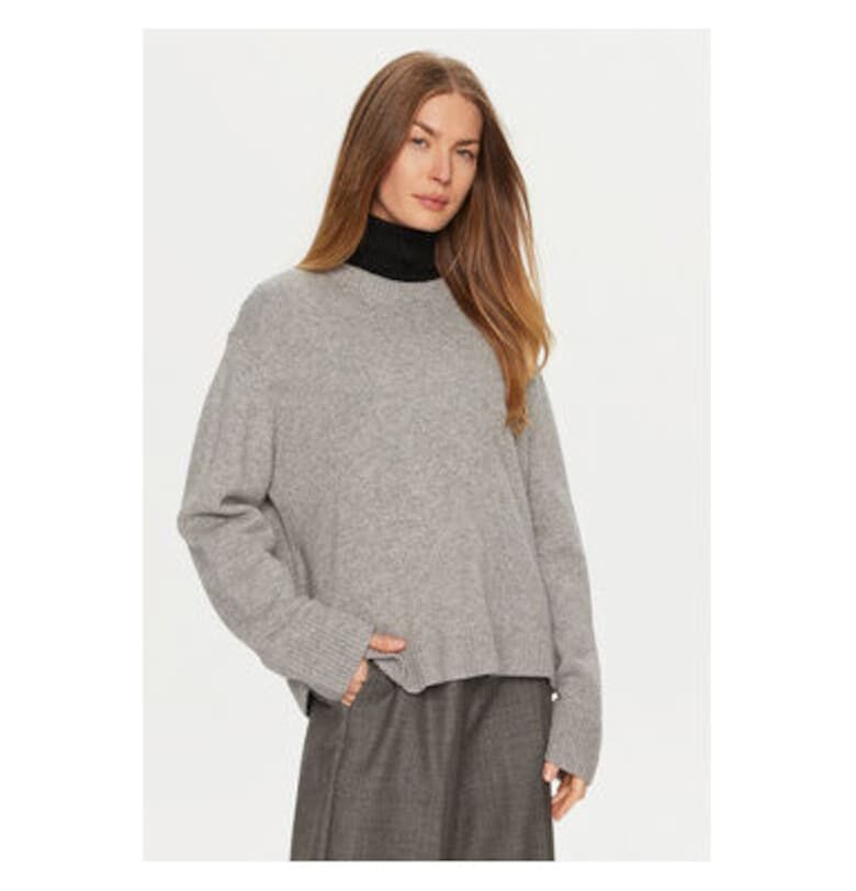 Дамски пуловер -  304550348 - вълна/кашмир - сив - Сив Birgitte Herskind