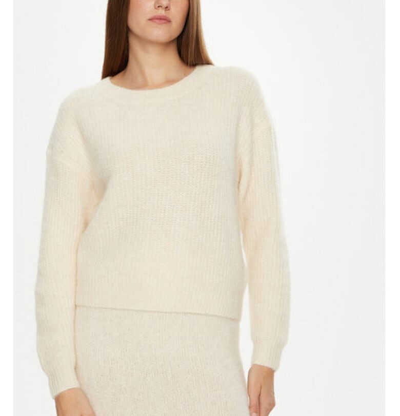 Дамски пуловер -  304610455 - Акрил/Вълна Алпака/Полиамид - Бежов - Бежов American Vintage