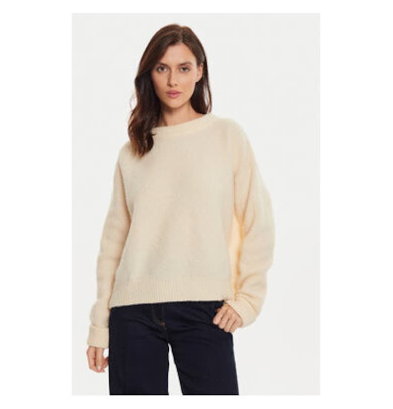 Дамски пуловер -  304610899 - Вълна алпака/Вълна/Полиамид - ML INTL - Бежов American Vintage