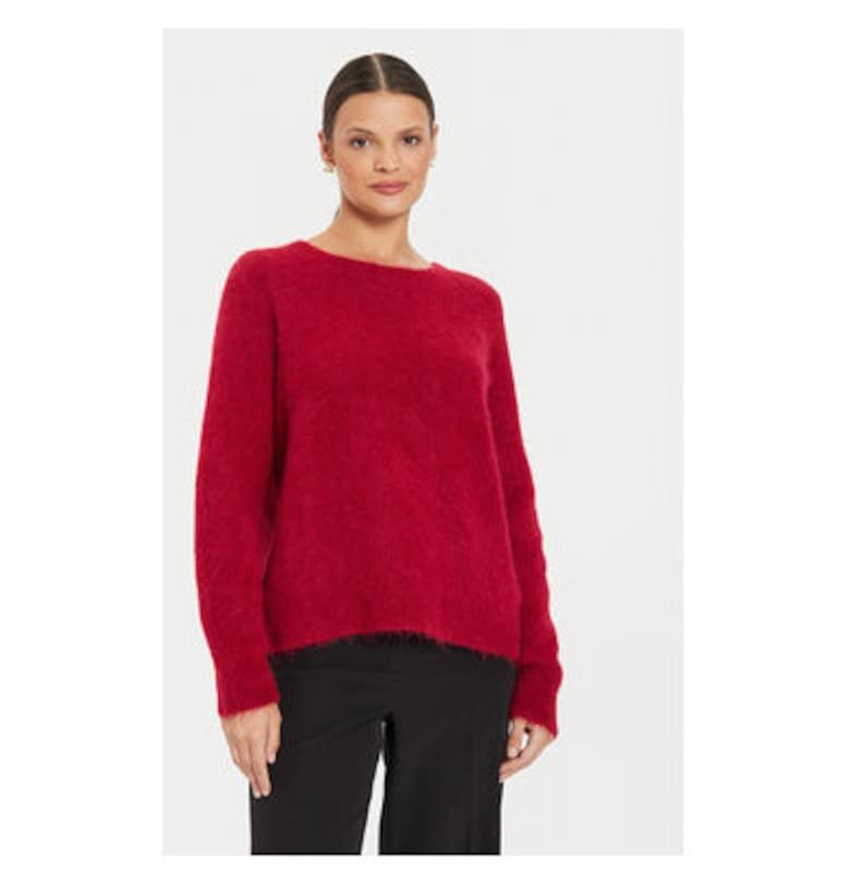 Дамски пуловер -  304610967 - Вълна алпака/Найлон - Един размер INTL - Черен kontatto