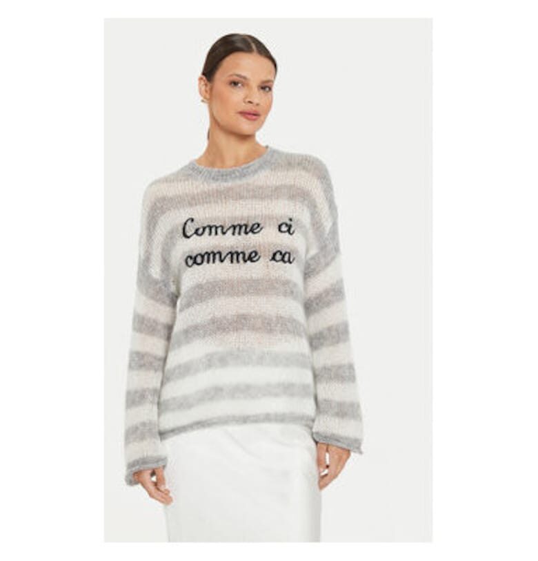 Дамски пуловер -  304611025 - Акрил/Вълна/Найлон - Един размер INTL - Бял kontatto