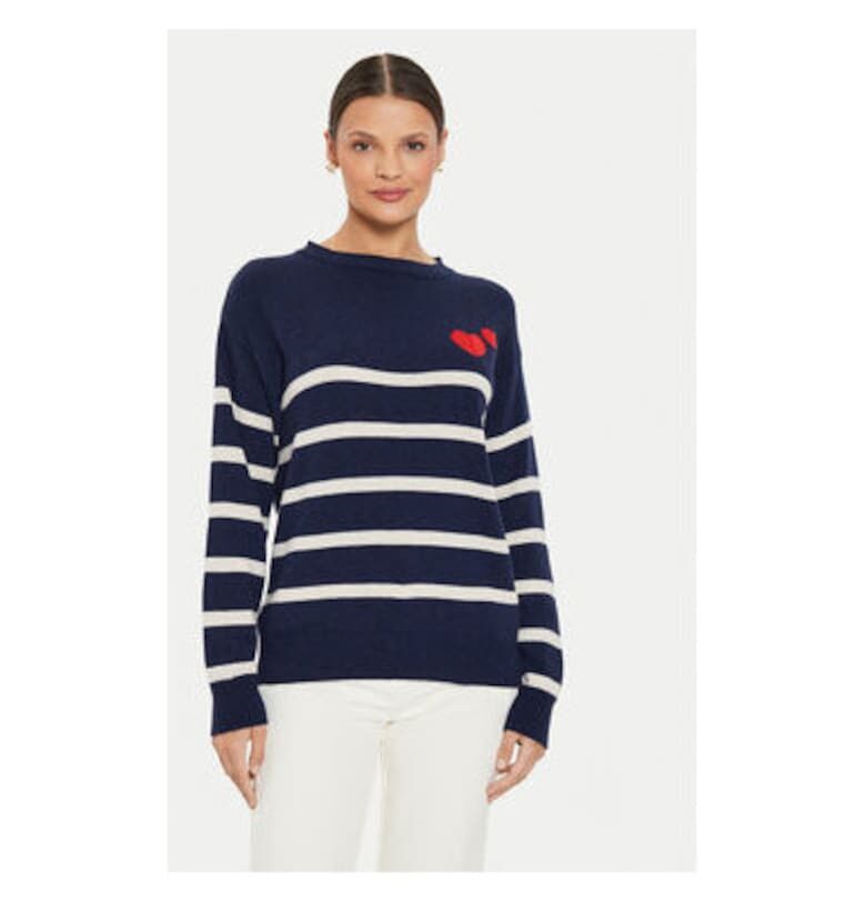 Дамски пуловер -  304611063 - Найлон/Вискоза/Вълна - Един размер INTL - Син kontatto