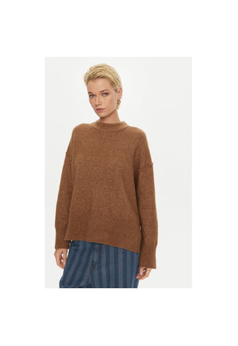 Дамски пуловер - 304750120 - Вълна алпака/Вълна/Рециклиран полиестер - Кафяв - Кафяв Day Birger