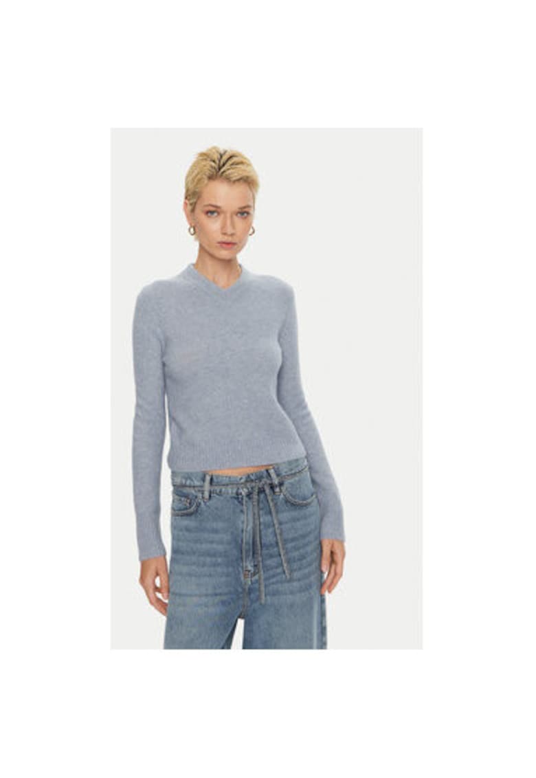 Дамски пуловер - 304750144 - Вълна алпака/Вълна/Рециклиран полиестер - Син - Син Day Birger