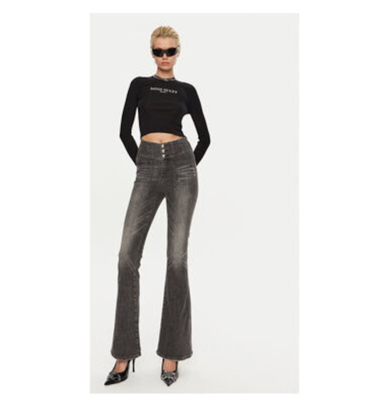 Дамски пуловер -  304759697 - Копринен - Черен - Черен Miss Sixty