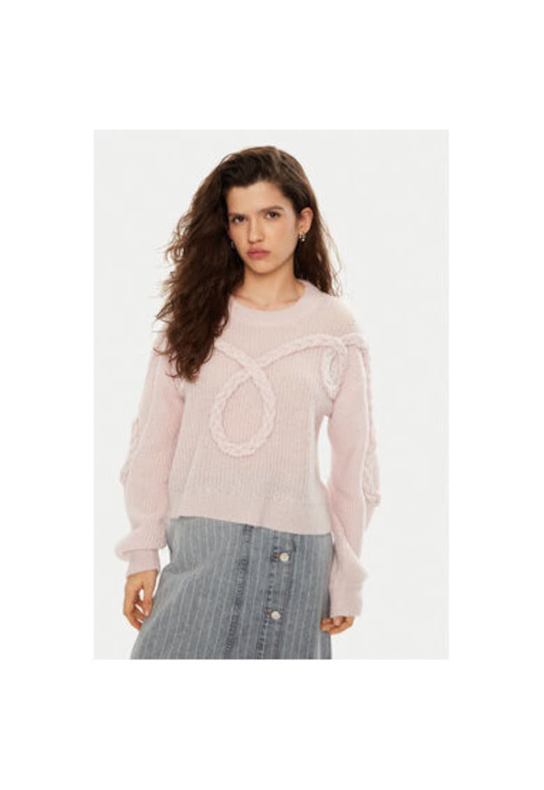 Дамски пуловер - 304891298 - Вълна/Полиамид/Алпака - Розов - Розово Munthe