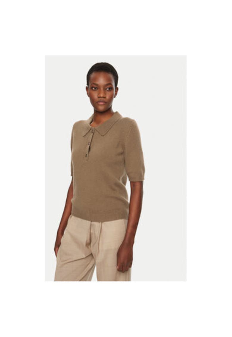 Дамски пуловер - 304944284 - вълна/кашмир - кафяв - Кафяв Birgitte Herskind