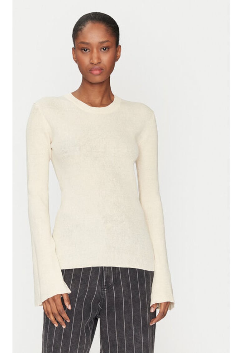 Дамски пуловер - 305138422 - Памук/Полиестер - Бежов - Бежов Day Birger