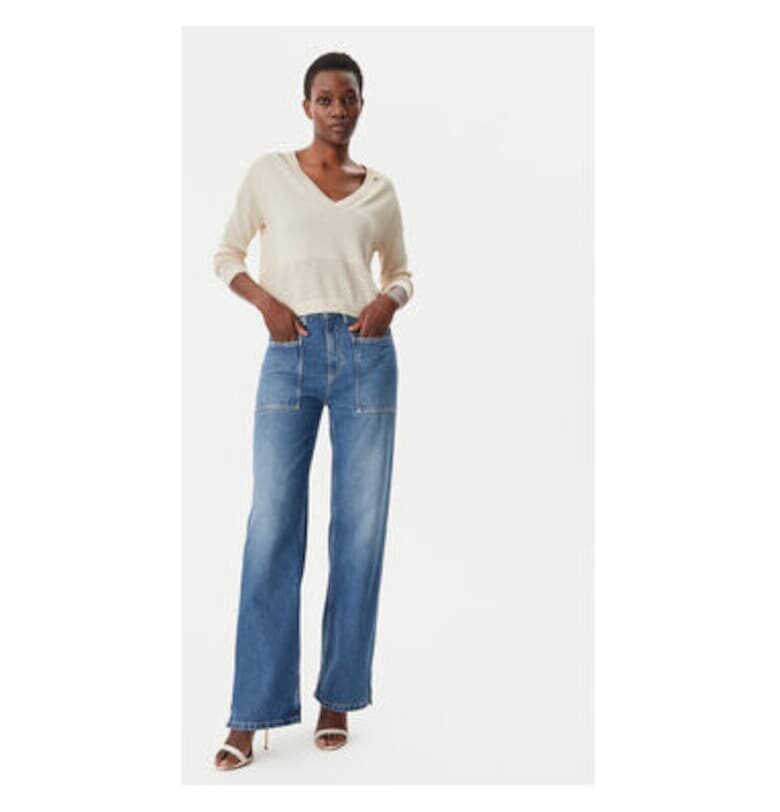 Дамски пуловер -  305244680 - Вискоза/Полиестер - Бежов - Бежов Gaudi