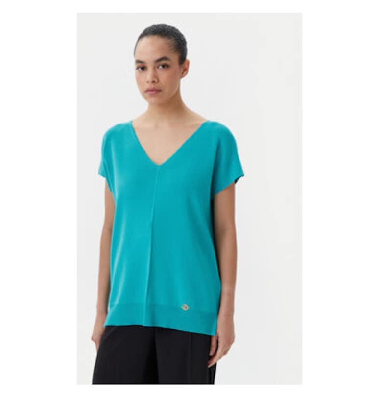 Дамски пуловер  58686 CARACALLA - Вискоза/Полиамид - Зелен - Зелен LUISA SPAGNOLI