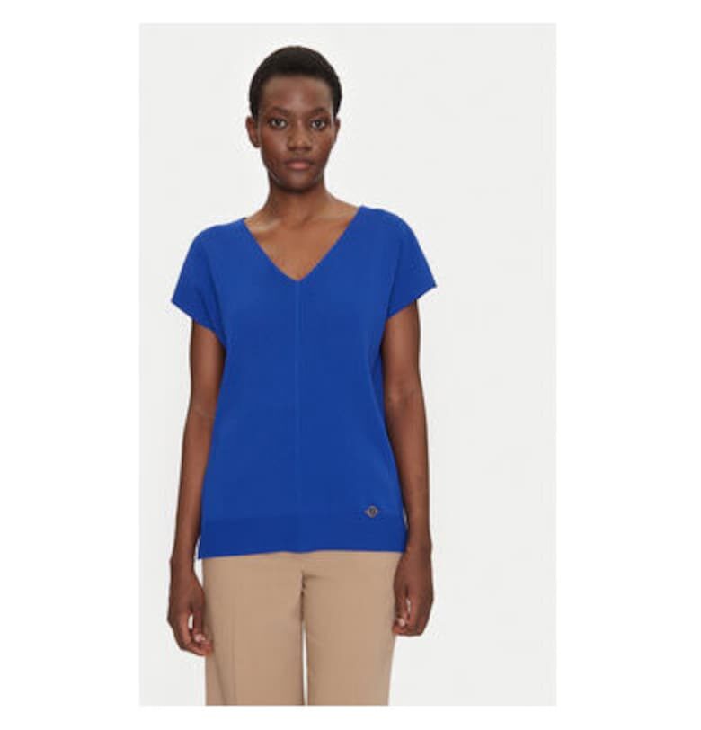 Дамски пуловер  58686 CARACALLA - Вискоза/Полиамид - Син - Син LUISA SPAGNOLI