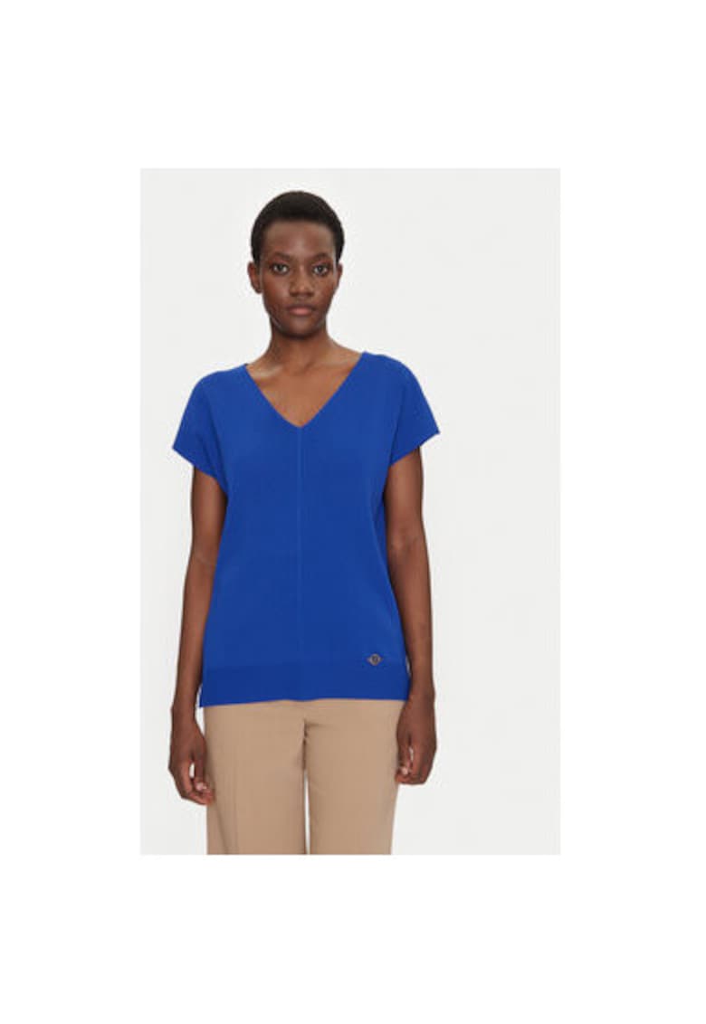 Дамски пуловер 58686 CARACALLA - Вискоза/Полиамид - Син - Син LUISA SPAGNOLI