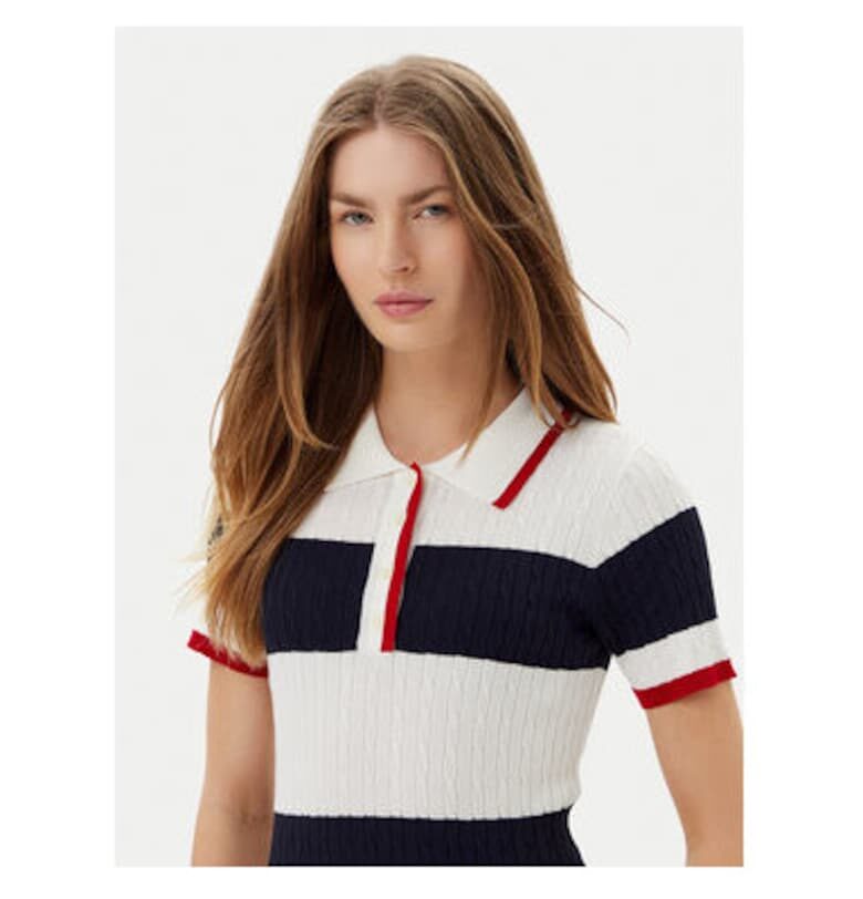 Дамски пуловер  ACMA001937 - Вискоза/Найлон - Бял/Тъмносин - Бял/Тъмносин ARTIGLI