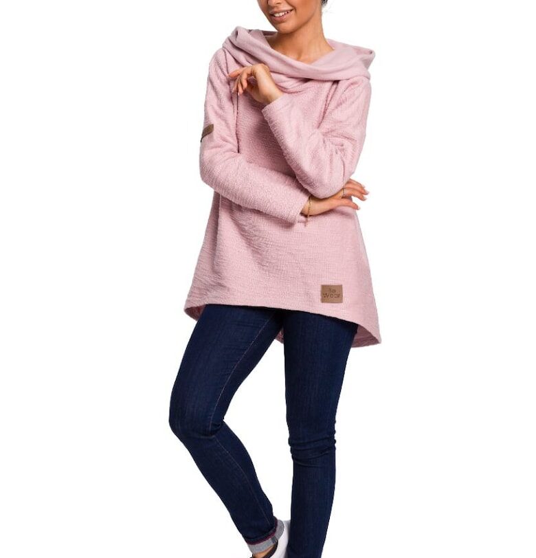 Дамски пуловер -  Meinolf - Розов - Розово BeWear