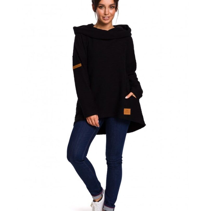 Дамски пуловер  Meinolf - Черен BeWear