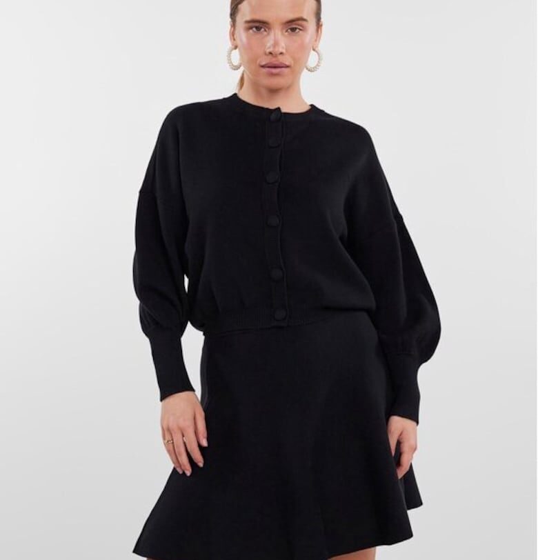 Дамски пуловер - NAME IT - 597185 - черен - вискоза Yas