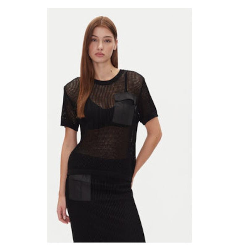 Дамски пуловер  P5BSAV83 - вискоза/найлон - черен - Черен DKNY