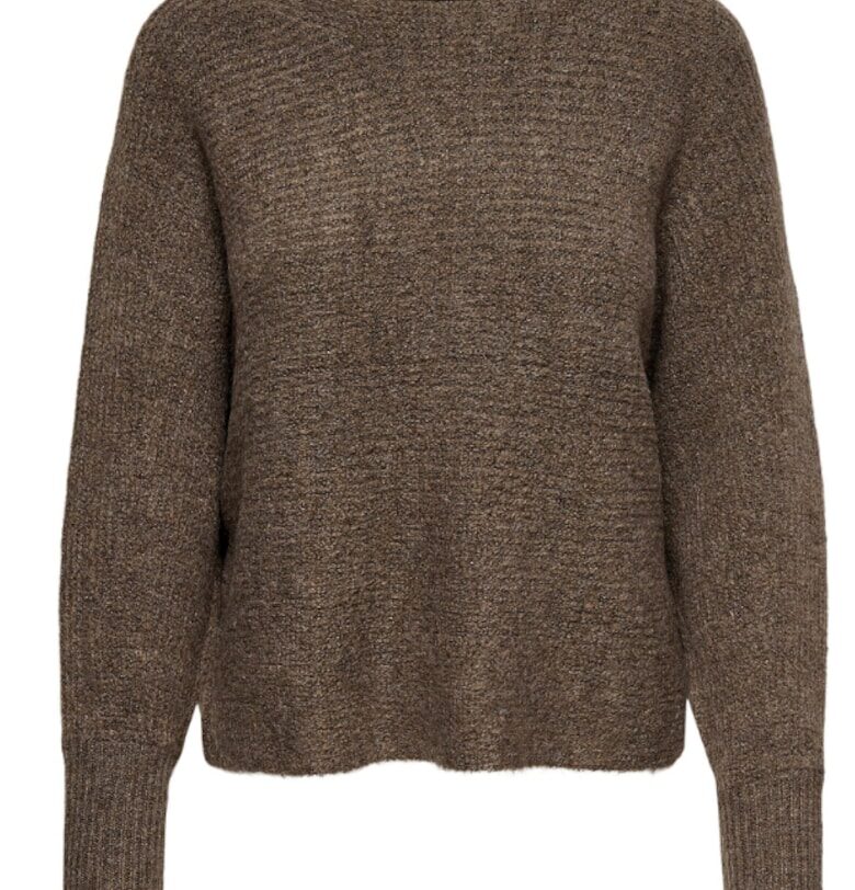 Дамски пуловер - САМО - 302619009 - Акрил - Кафяв Only