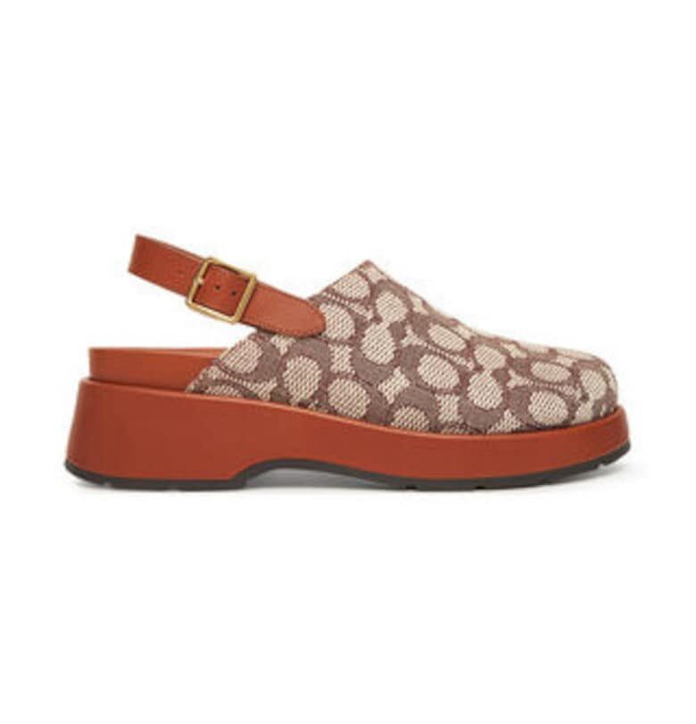 Дамски сабо -  305523112 - текстил - кафяв/бежов Coach