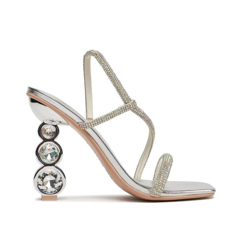 Дамски сандали -  09177 - Синтетика - Сребро - Бяло KAT MACONIE