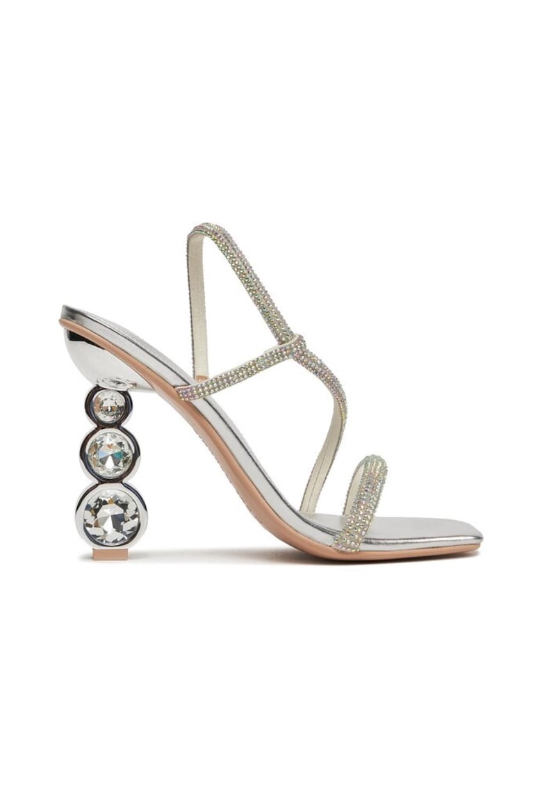 Дамски сандали - 09177 - Синтетика - Сребро - Бяло KAT MACONIE