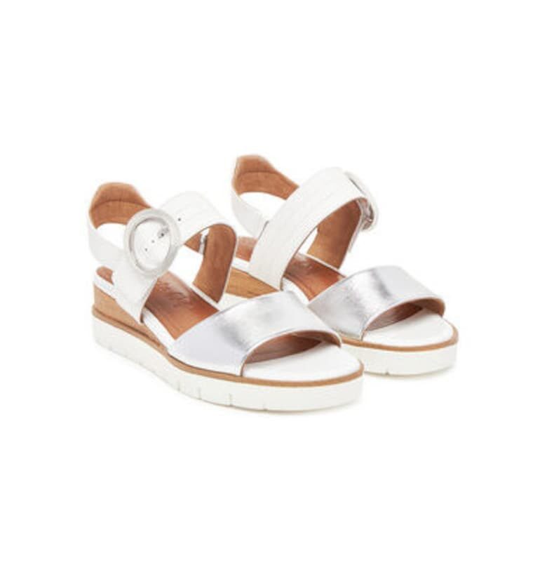 Дамски сандали - 1-28206-42 -  Естествена кожа - Бели - Бял Tamaris