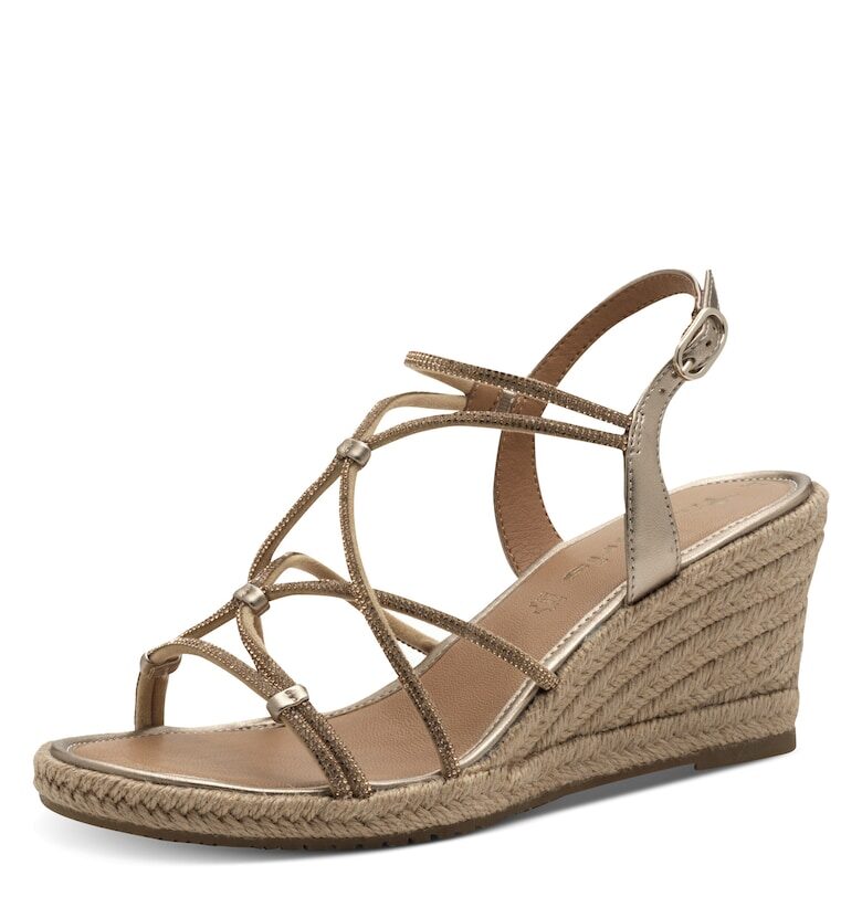 Дамски сандали 1 28345 44 - Златист Tamaris