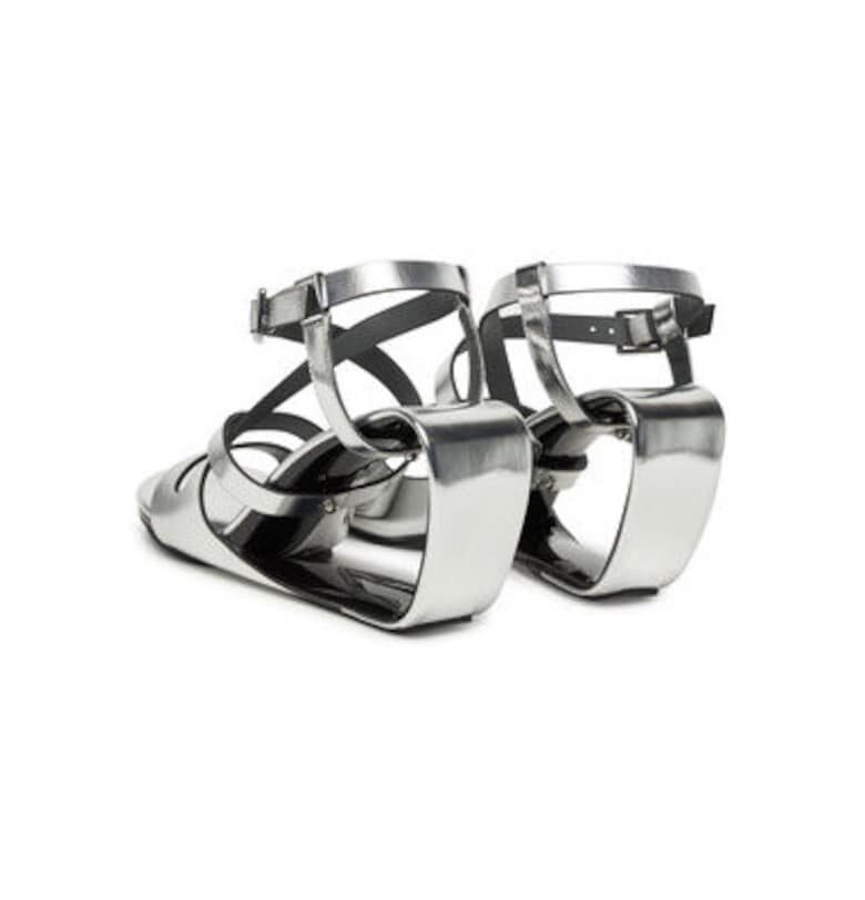 Дамски сандали - 1083514116 -  Естествена кожа - Сребрист United Nude